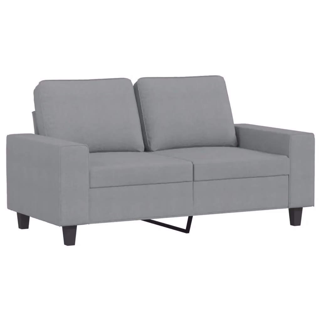 Divano a 2 posti moderno vidaXL in tessuto grigio con struttura in metallo L: 154 cm, P: 77 cm, H: 80 cm – 2
