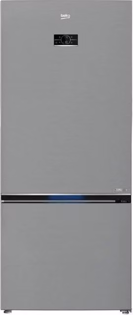 Beko B7RCNE595ZXPW Beyond Frigorifero Combinato da 551 L, Colore Inox, H 187 x L 78 x P 76 cm, Classe Energetica D, 35 dB, No Frost con Tecnologia AeroFlow e MultiZone