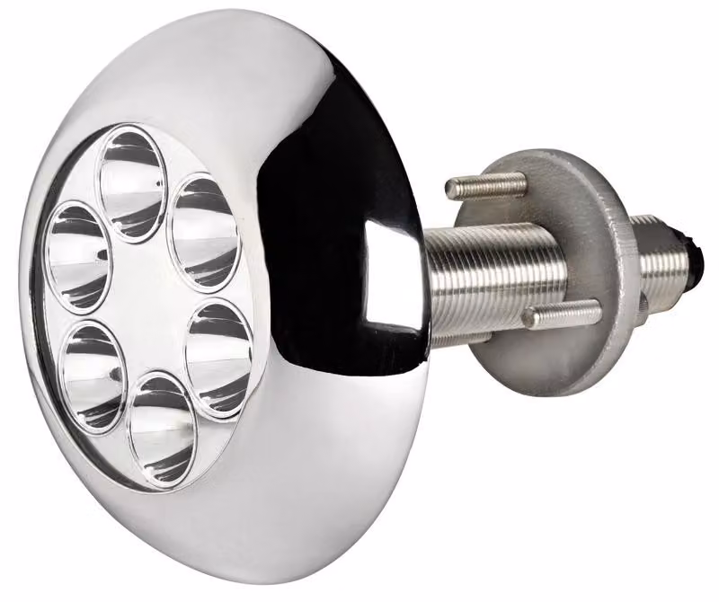 Faretto subacqueo 6x3W LED blu con spinotti, 1 pezzo