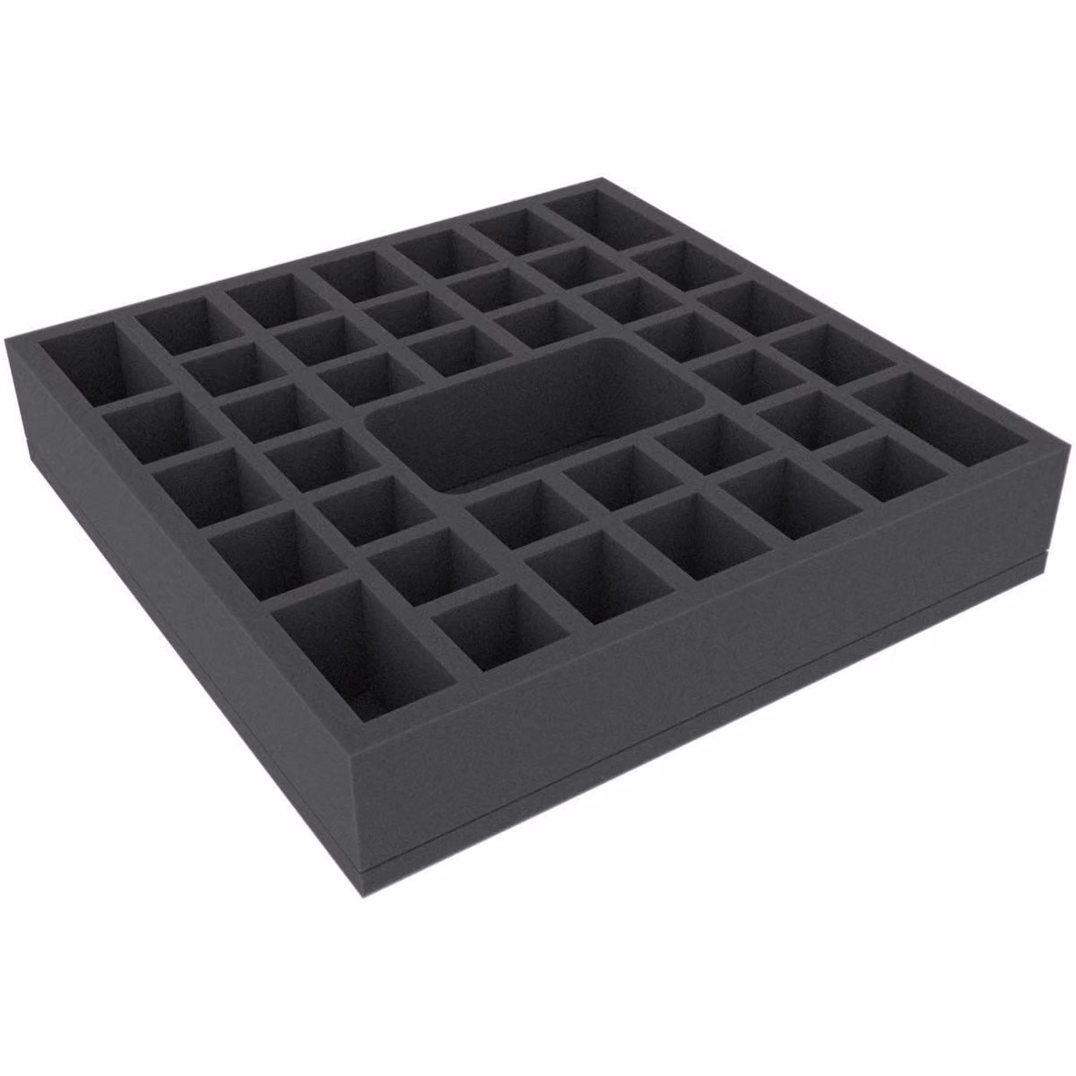 Inserto in schiuma 285x285x55 mm con 40 scomparti per giochi da tavolo