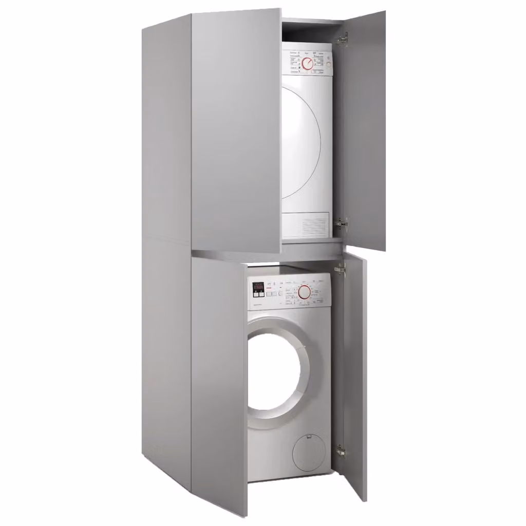 Armadio Multiuso Flagler Grigio con un Ripiano Made in Italy L/P/H: 70 x 69 x 195 cm – 2