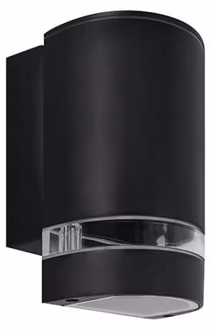 Strühm 04004 Lampada da parete per esterni 'BRUNO GU10 C BLACK' LED, IP54, adatta per uso esterno, sorgente luminosa sostituibile