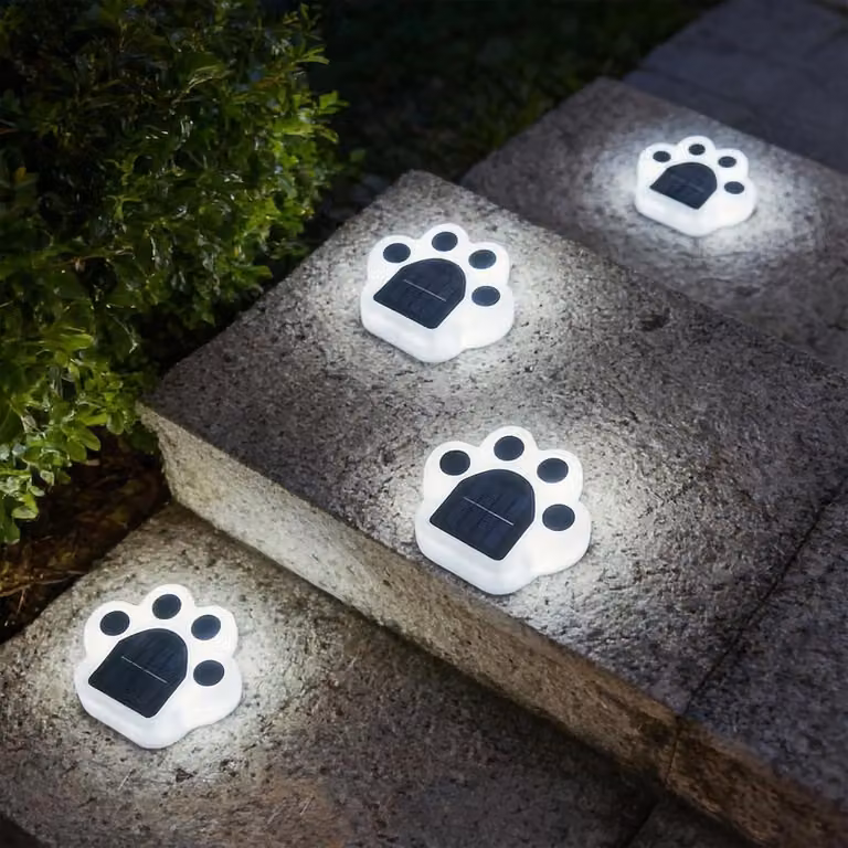 Illuminazione solare per esterni - 4 pezzi - Autonomia di 8 ore - Impermeabile IP65