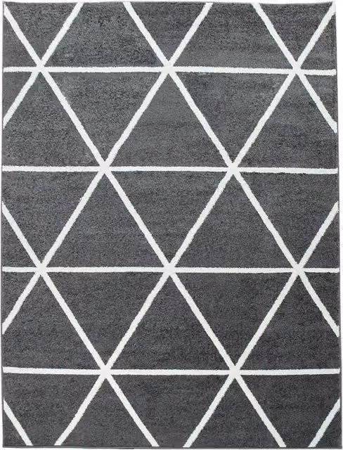 Tappeto moderno Bella geometrico stile scandinavo colore antracite L: 60 cm, P: 100 cm