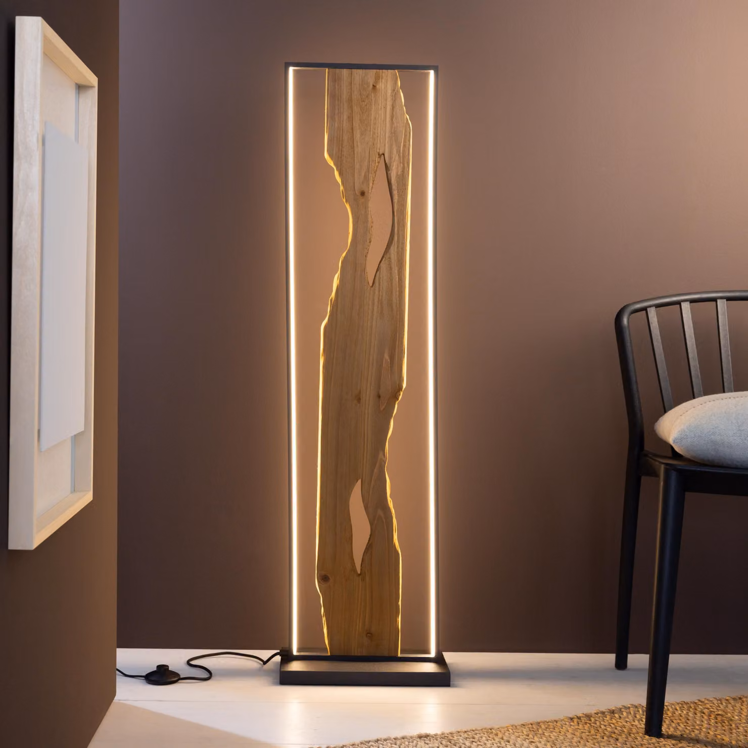 Lampada da terra a LED con interruttore a pedale, 3000K, 2300lm, altezza 120 cm