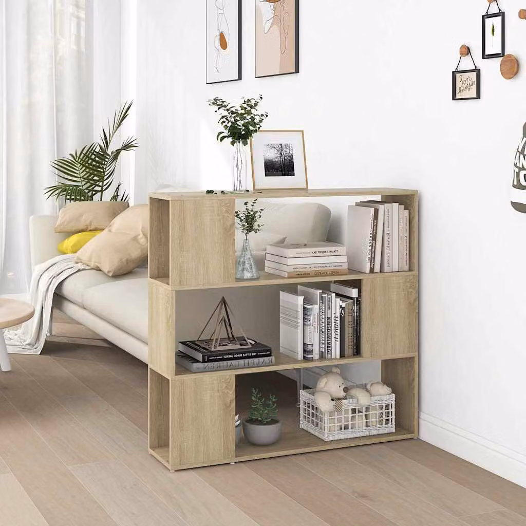 Libreria/Divisorio vidaXL in Rovere Sonoma, Colore Beige/Marrone, L 100 x P 24 x H 94 cm