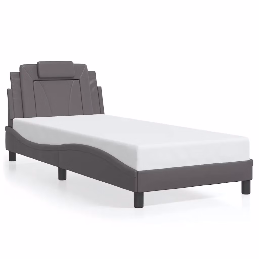 Giroletto Viana vidaXL in similpelle color crema senza materasso L/P/H: 90 x 190 cm – 2