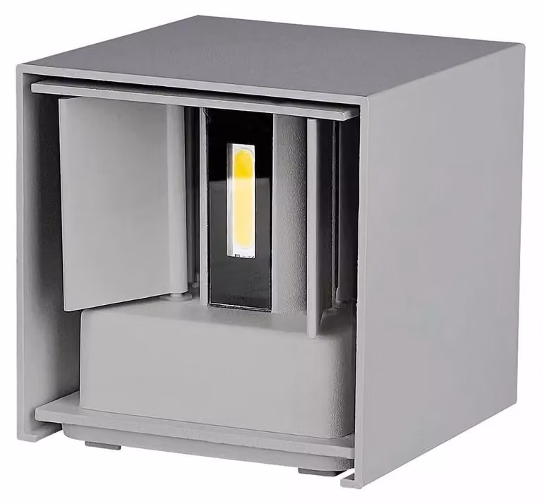 Applique LED grigie - Quadrate - Bridgelux - IP65 - 6W - 660 lumen - 4000K