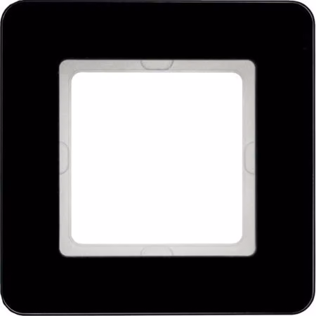 Telaio singolo, Q.7, vetro nero 10116076 HAGER