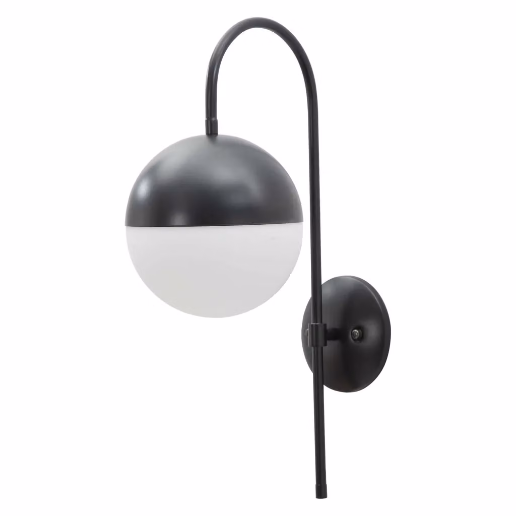 Haines Lampada da Parete Moderna in Metallo e Vetro, Nero o Bianco – 2