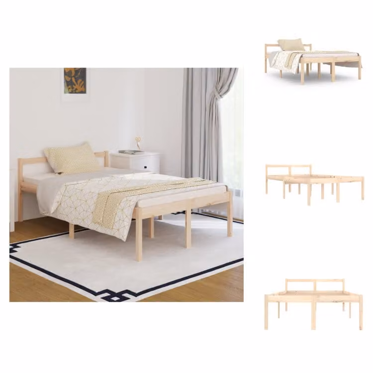 vidaXL Letto Senior 120x190 cm in pino massiccio - Letti e strutture letto