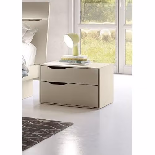 Comodino 2 cassetti con maniglia a gola S75 Time 1