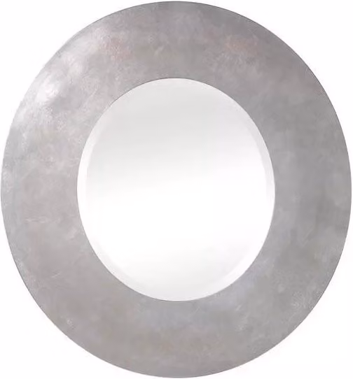Specchiera in foglia argento ovale misura : l.78 x h. 73 x p. 2 - Mobili 2G