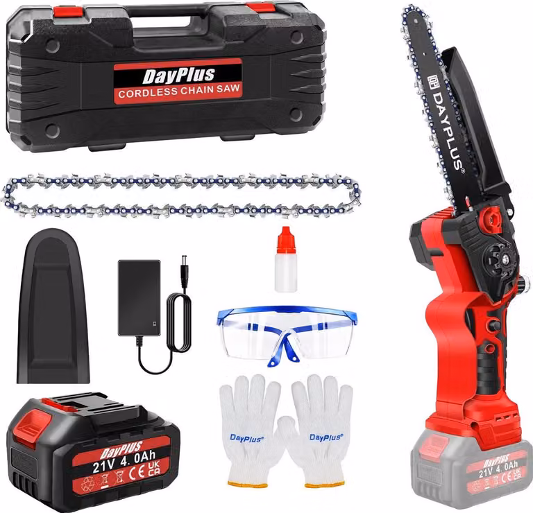 Troncatrice a catena senza fili - Troncatrice a catena a batteria - Motore brushless - 820W