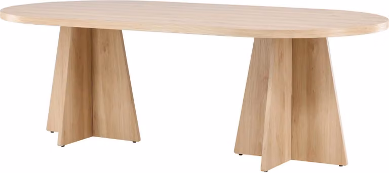 Tavolo da pranzo FURNLUX Bootcut Oak 115cm / Hauptfarbe: Beige / Dimensioni: 115 x 230 x 76 cm