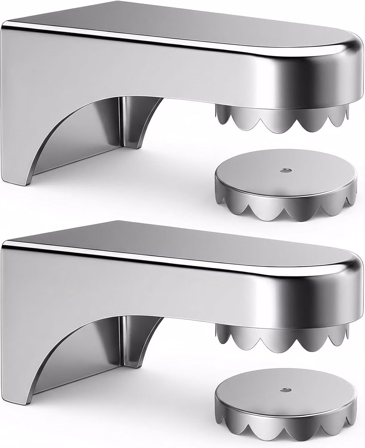 Porta sapone magnetico in acciaio inossidabile, set da 2, senza necessità di foratura, per lavabo e doccia