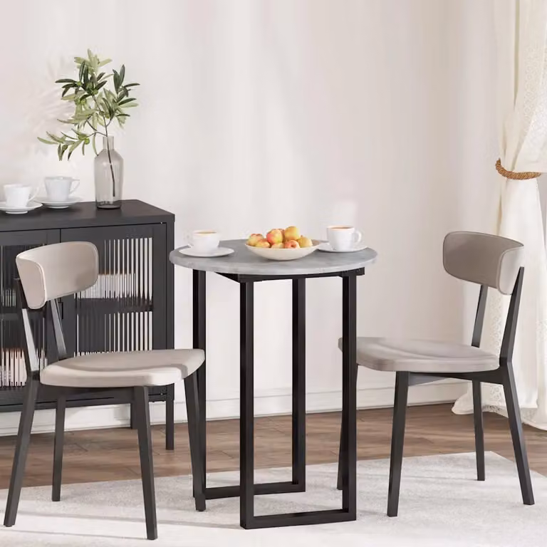 Piano del tavolo rotondo vidaXL in legno ingegnerizzato grigio, Ø 60 cm, H 1,5 cm