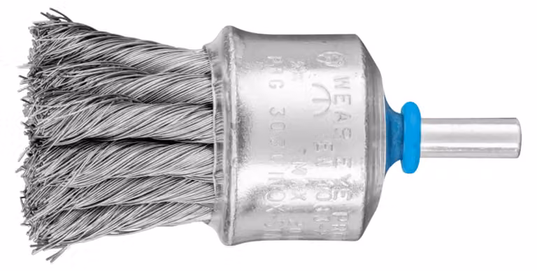 PFERD TOOLS Pennello con protezione in plastica annodata PBG Ø30mm gambo-Ø6 mm filo in acciaio inox-Ø0,25