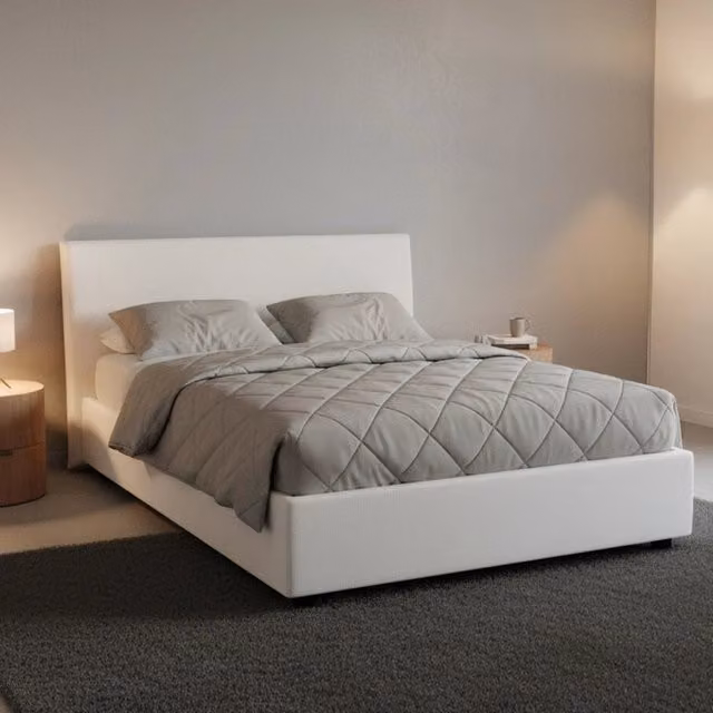 Letto Alush Talamo Italia con Materasso Incluso, Bianco, L/P/H: 120 x 200 x 95 cm