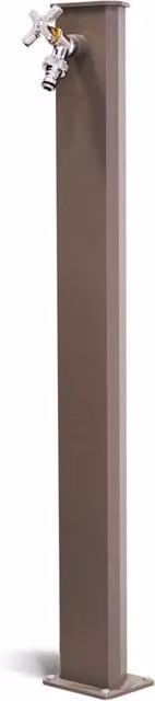 Fontana da Giardino Moderna GIORDANOSHOP in Acciaio e Alluminio Grigio con Rubinetto