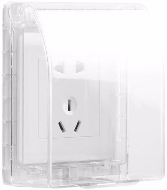 Copertura impermeabile per presa elettrica - Autoadesiva - Scatola per interruttori tipo 86 - Copertura per presa elettrica - Scatola impermeabile per presa elettrica da esterno - Impedisce all'acqua di penetrare nella presa - Protezione dall'acqua - Cont