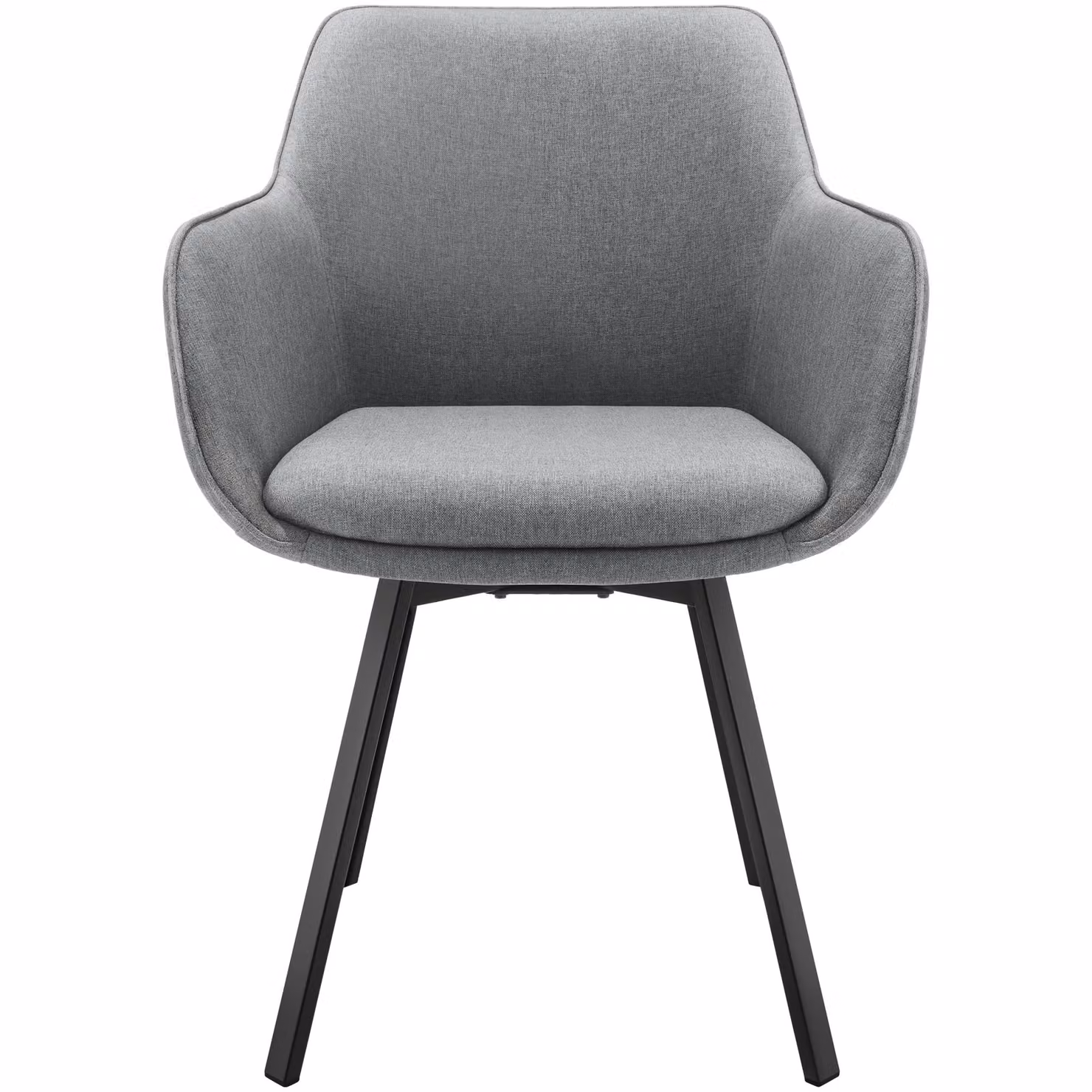 Set di 2 poltrone girevoli TecTake GmbH in tessuto antracite con braccioli e rotazione a 360 gradi, L/P/H: 59 x 57 x 88 cm – 2