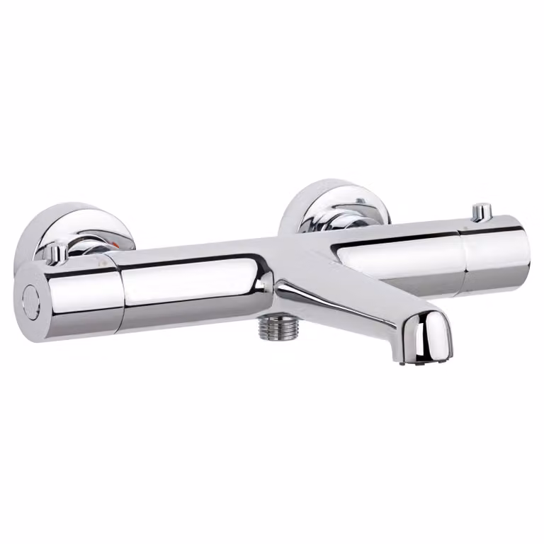 SCHÖNER WOHNEN collezione termostato vasca DICU, cromo, miscelatore vasca con termostato antiscottatura, miscelatore per vasca da bagno