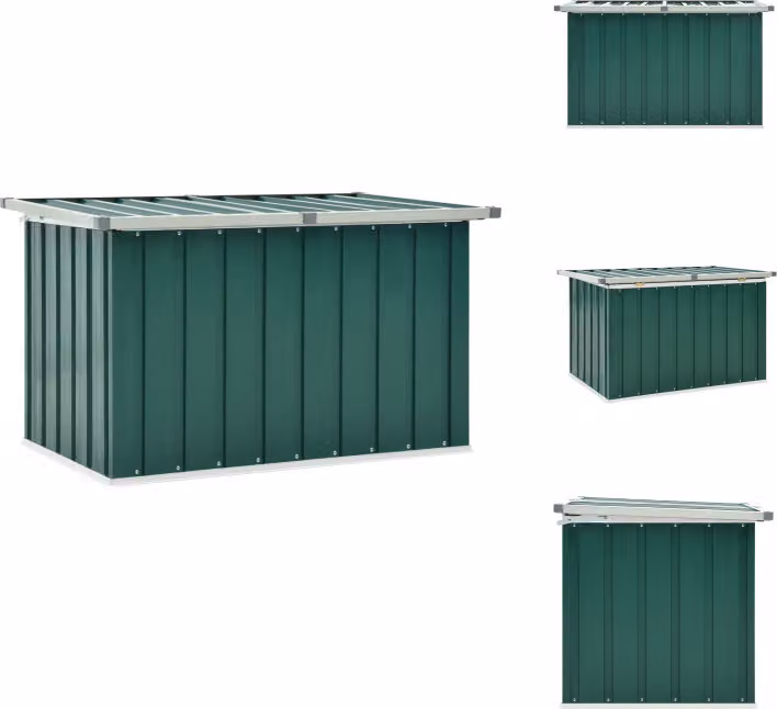 vidaXL Cassetta da giardino verde 109 x 67 x 65 cm - Cassette da giardino