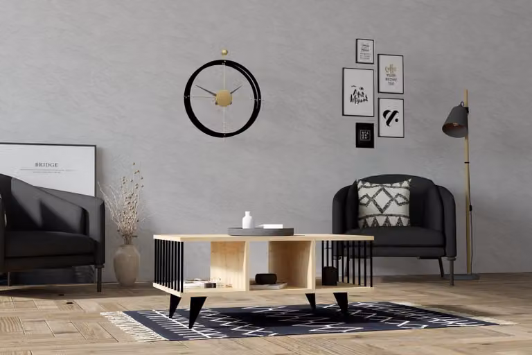 Skye Decor, Bert - Sapphire, tavolino, zaffiro, 100% pannelli truciolari rivestiti in melamina, 90 x 60 x 40 cm