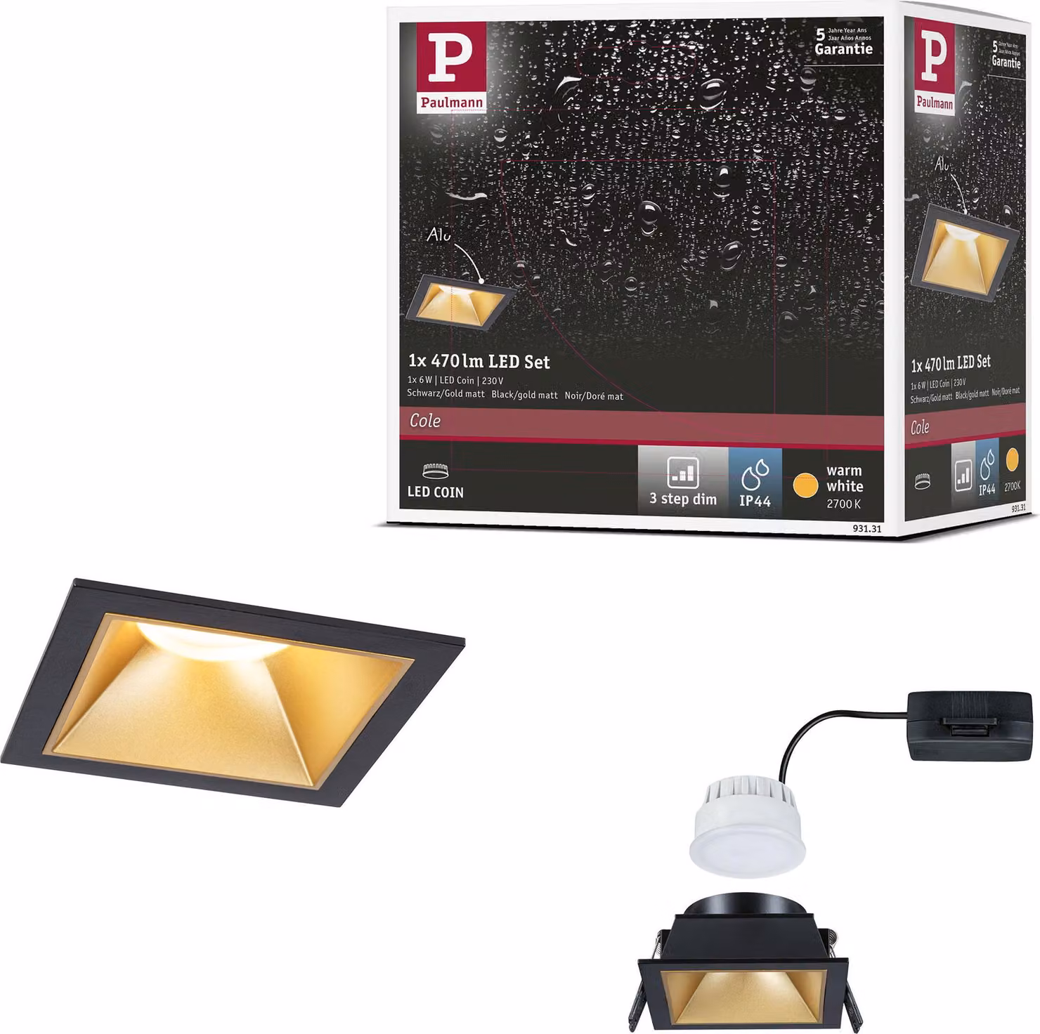 Paulmann Luce da incasso LED Cole set da 1