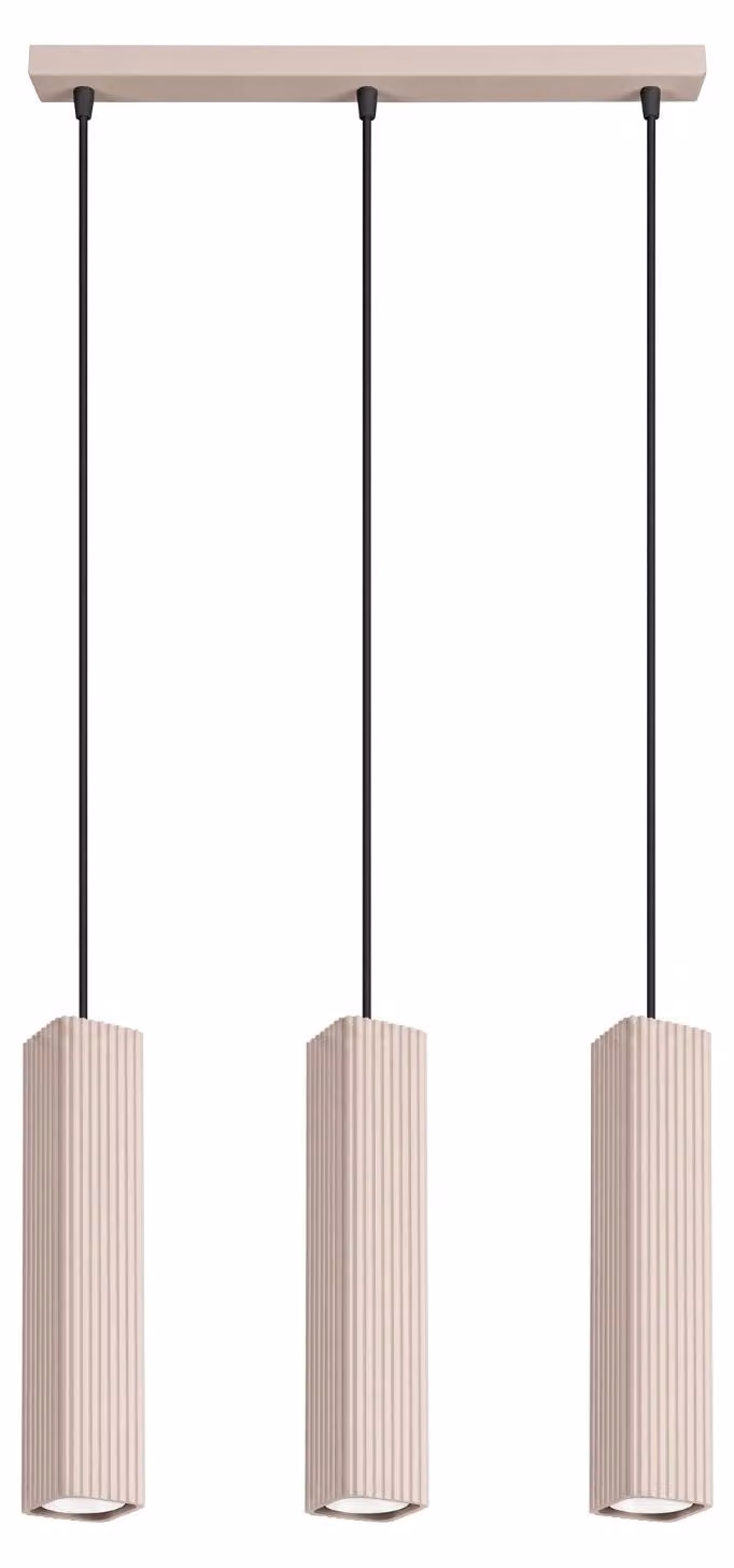 Lampada a sospensione RAYO 3L tortora 3xGU10 10W alluminio 98x6x45cm Sollux Lighting