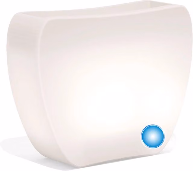 Vaso moderno luminoso Doppio Verso Heart Led di TEKCNOPLAST, colore Luce Blu e Bianco, L: 57 cm, P: 31 cm, H: 80 cm