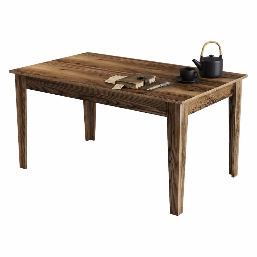 Tavolo da pranzo rettangolare DMORA per 6 persone, Marrone, L: 145 cm, P: 88 cm, H: 75 cm – 2