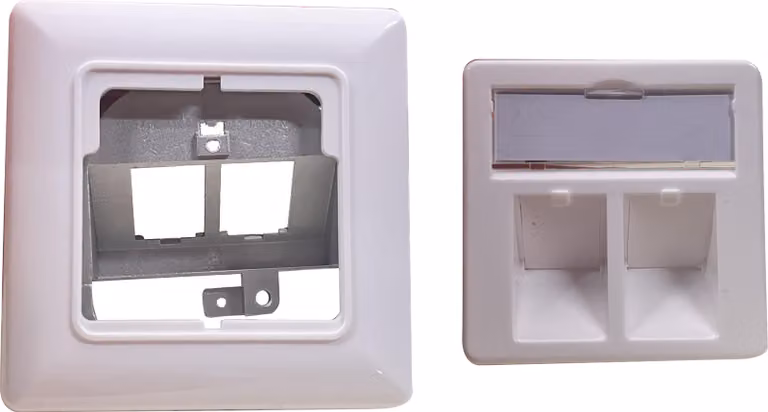 helos Keystone - Presa multipla, personalizzabile, a 2 vie, bianco puro