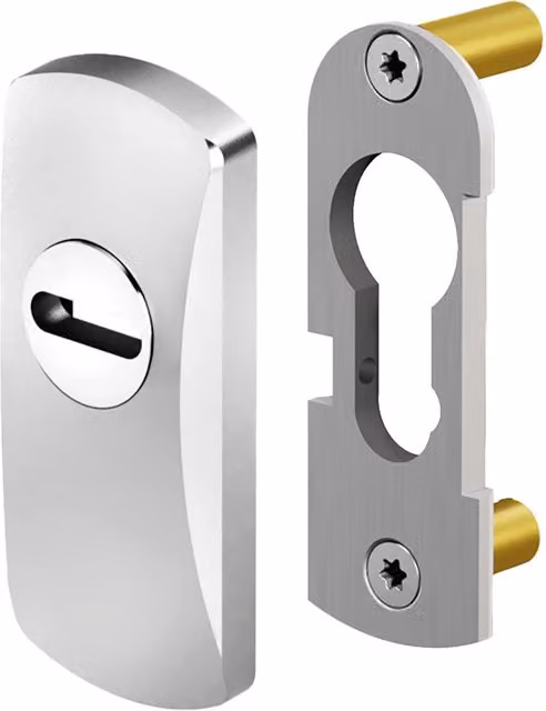 Set di 6 Defender DISEC SG08D1 da avvitare per serrature in acciaio inossidabile, colore grigio/argento