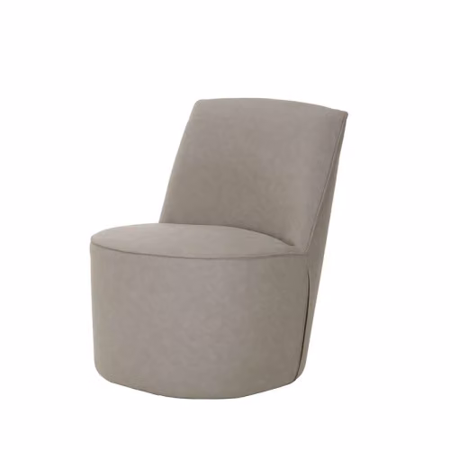 Poltroncina senza braccioli in tessuto o ecopelle Loft