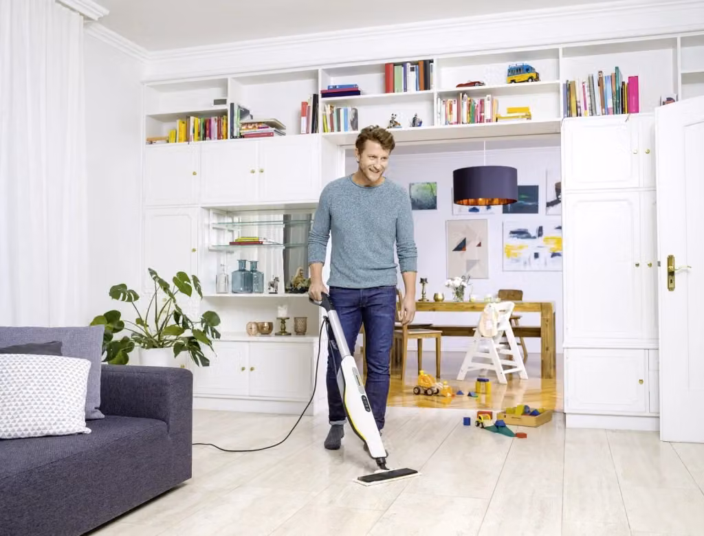 Karcher SC 3 Upright Lavapavimenti a vapore bianco 1600 W con bocchetta per pavimenti duri e spazzola per parquet – 2
