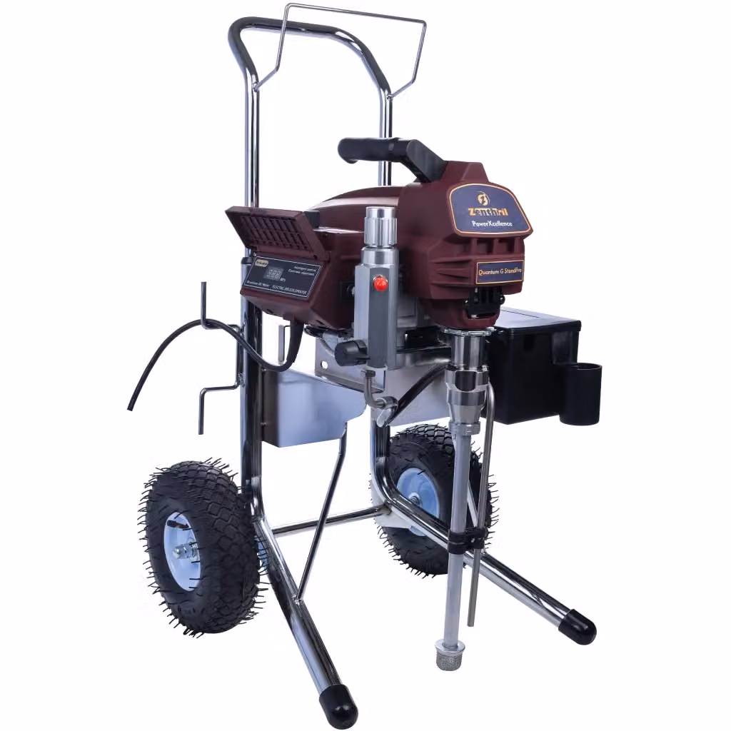 Spruzzatore Airless Zenthril Quantum G StandPro con Extension Lance per Vernici, Lacche e Pitture Murali, 2200W, 20MPa, 2,8L/min – 2