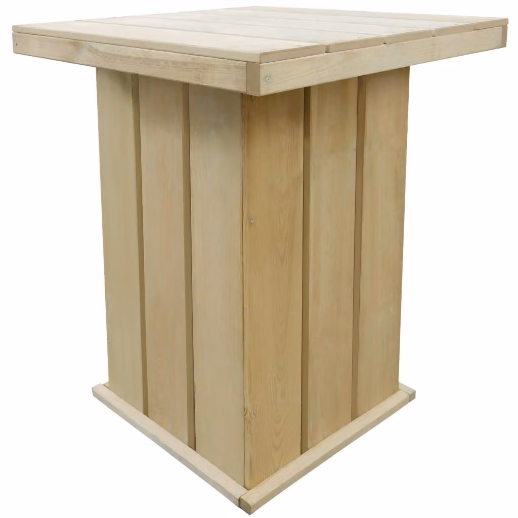 vidaXL Tavolo da bar 75x75x110 cm in legno di pino impregnato