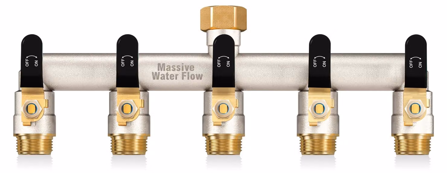 Distributore d'acqua a 5 vie con maniglia in metallo