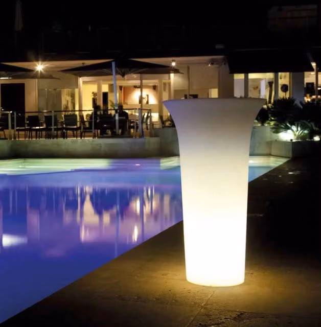 Vaso Luminoso da Giardino Esterno o Interno Rotondo Bianco Moderno Flos Idel