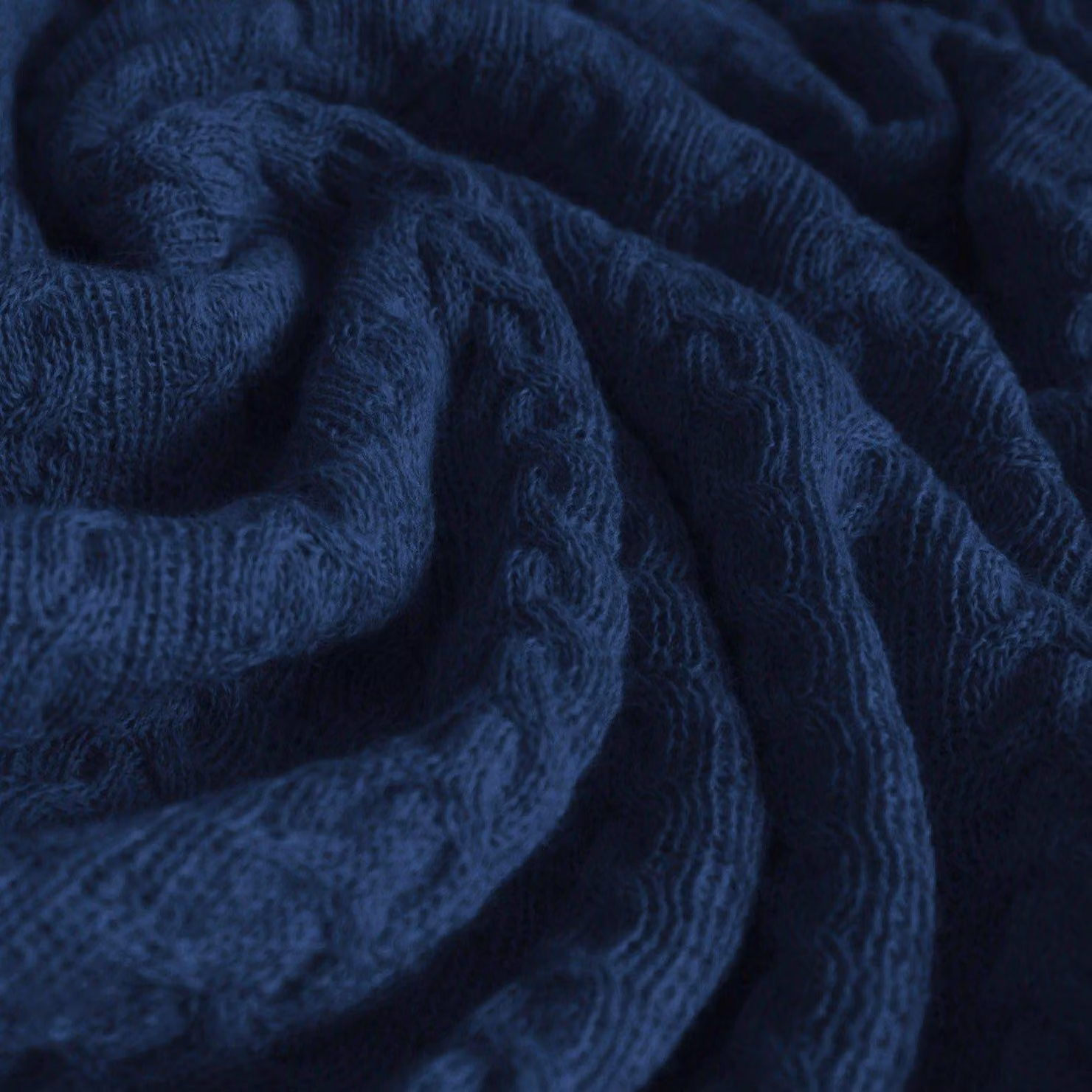 Coperta in alpaca al 100% di fibra di alpaca baby, 130x180 cm, blu, prodotto con commercio equo e solidale