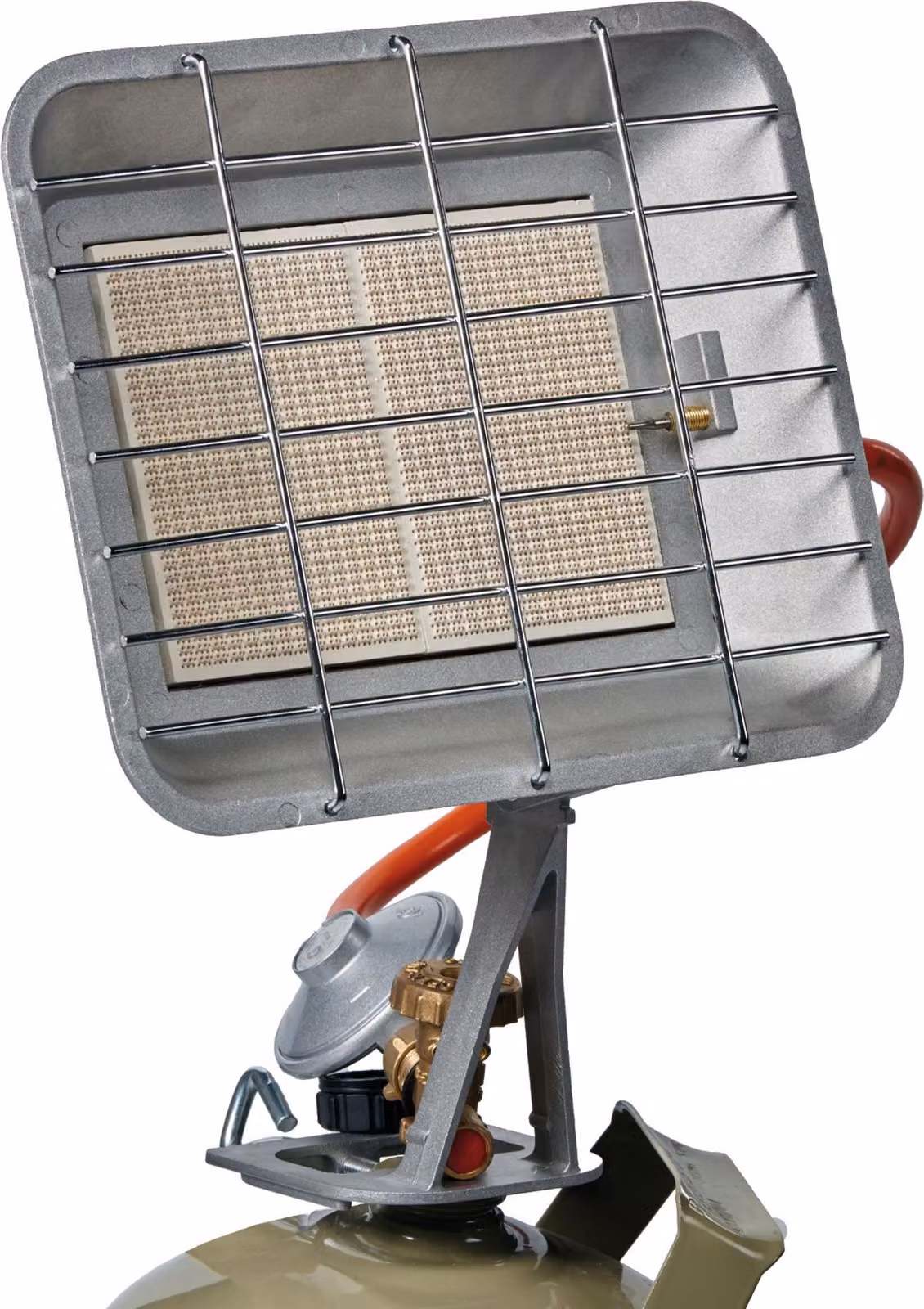 Riscaldatore radiante a gas Einhell GS 4400, potenza termica 2900 - 4400 watt, incluso regolatore di pressione del gas 50 mbar e tubo flessibile del gas, per bombole di gas propano e butano da 5 o 11 kg (non incluse)