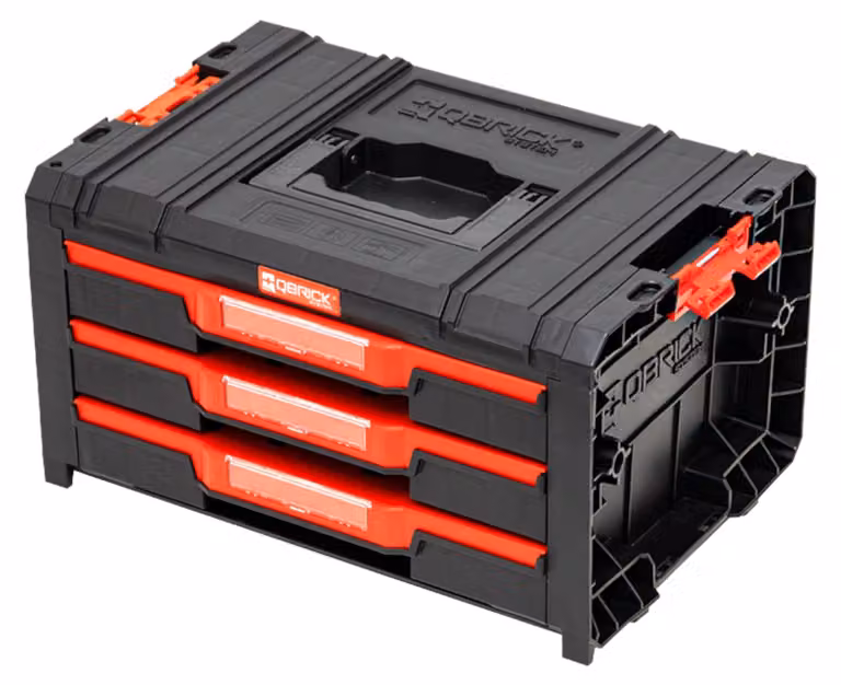 Box QBRICK System PRO Toolbox Drawer 3 Expert, organizer, 3 cassetti