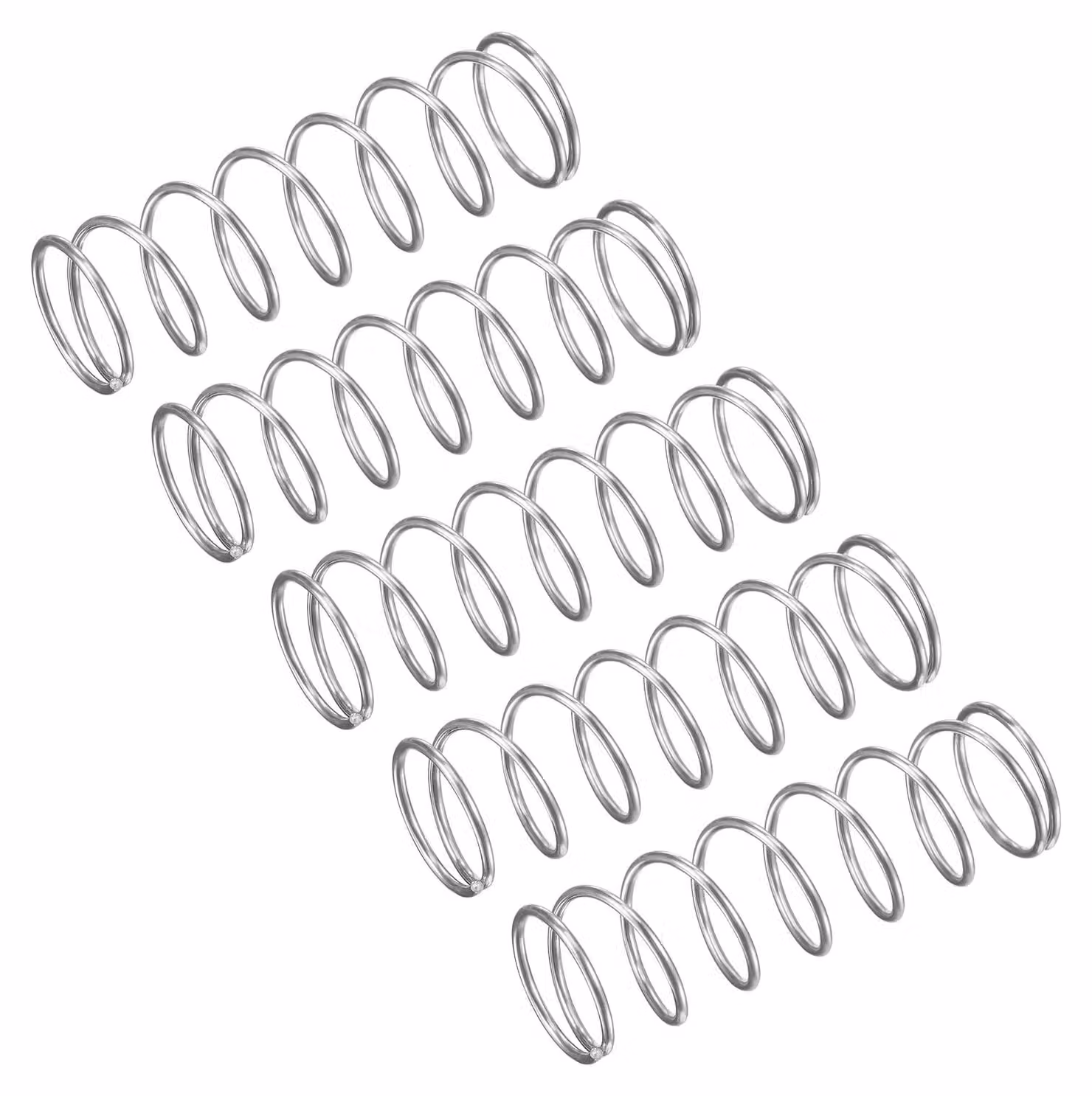 Molle a compression, 15 pezzi, diametro esterno 16 mm, diametro del filo 1,2 mm, lunghezza 50 mm, acciaio inossidabile
