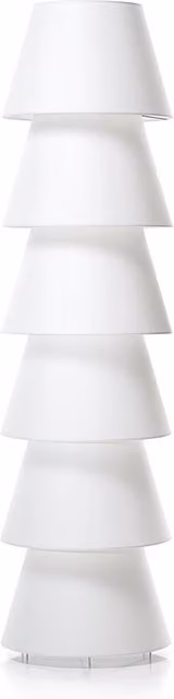 Piantana LED Moooi Set up bianca con paralume a cono e luce bianco caldo