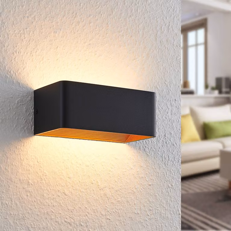 Applique da parete a LED Karam Arcchio, Nero, Soggiorno / Sala da pranzo, Alluminio, Moderno, Applique a LED