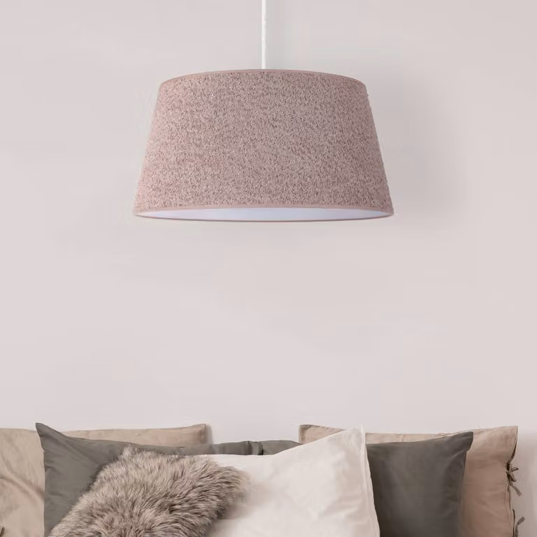Lampada a sospensione Boucle Duolla, dimmerabile, Marrone / Ruggine, Soggiorno / Sala da pranzo, Tessuto / Stoffa / Seta, Lampada a sospensione