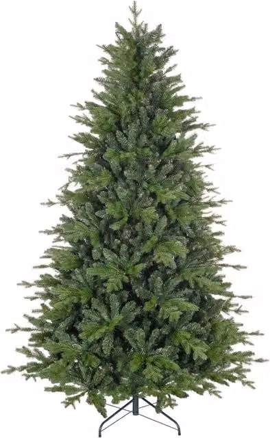 Albero di Natale 210 cm 2445 Rami Design a Carniera con Base in Metallo Verde