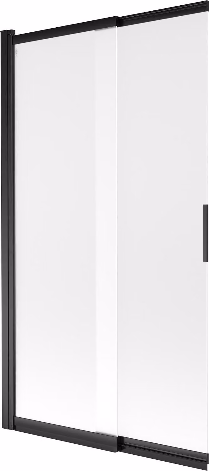 Mexen Fox paravento per vasca da bagno scorrevole a 2 pannelli 100 x 150 cm, satinato, nero - 891-100-002-70-30